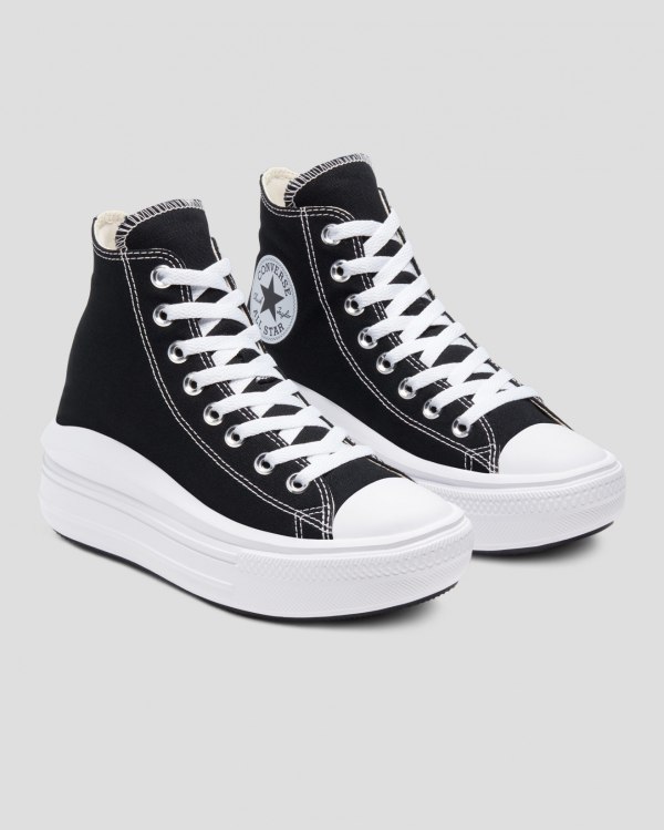 Converse Chuck Taylor Move Platform Sort Sko Danmark - Converse Høje Sneakers Dame - 04982IEBG